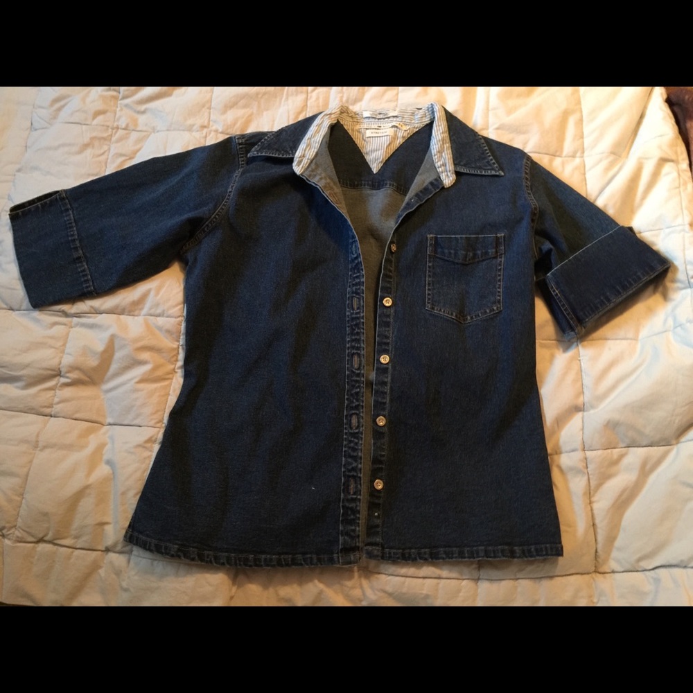 Tommy Hilfiger Stretch Denim Shirt Size 14